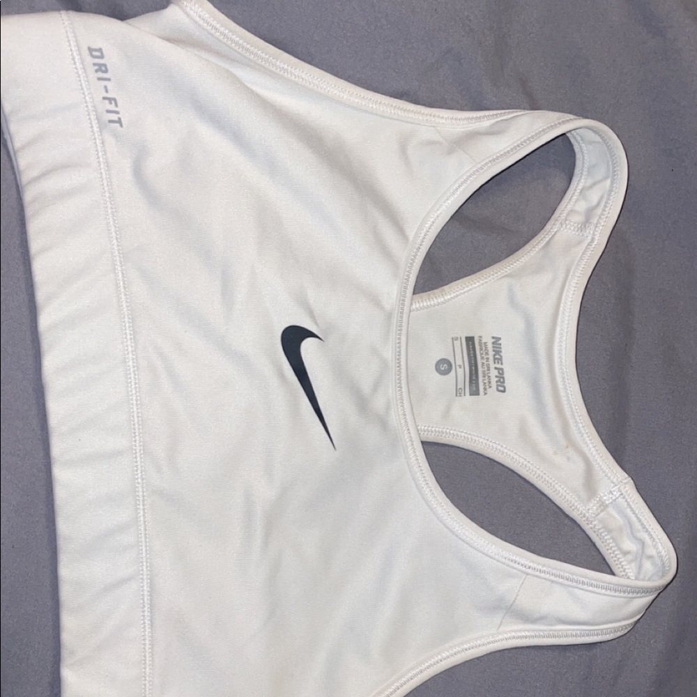 Nike Pro White Sports Bra